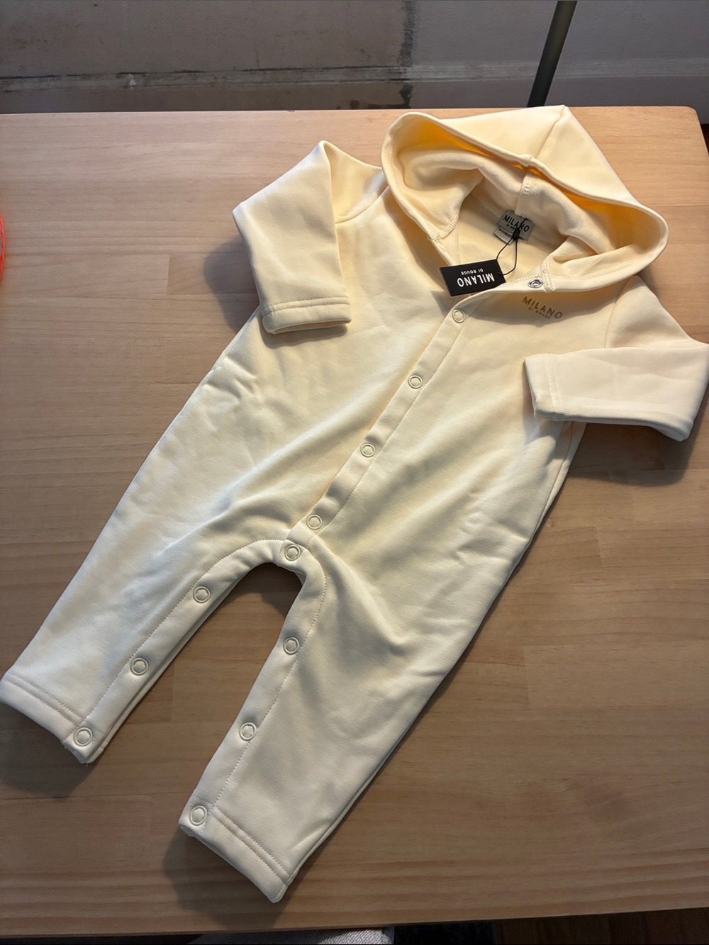 Milano Di Rouge Liam Coverall Hooded Cream Gold 18-24 months NWT!